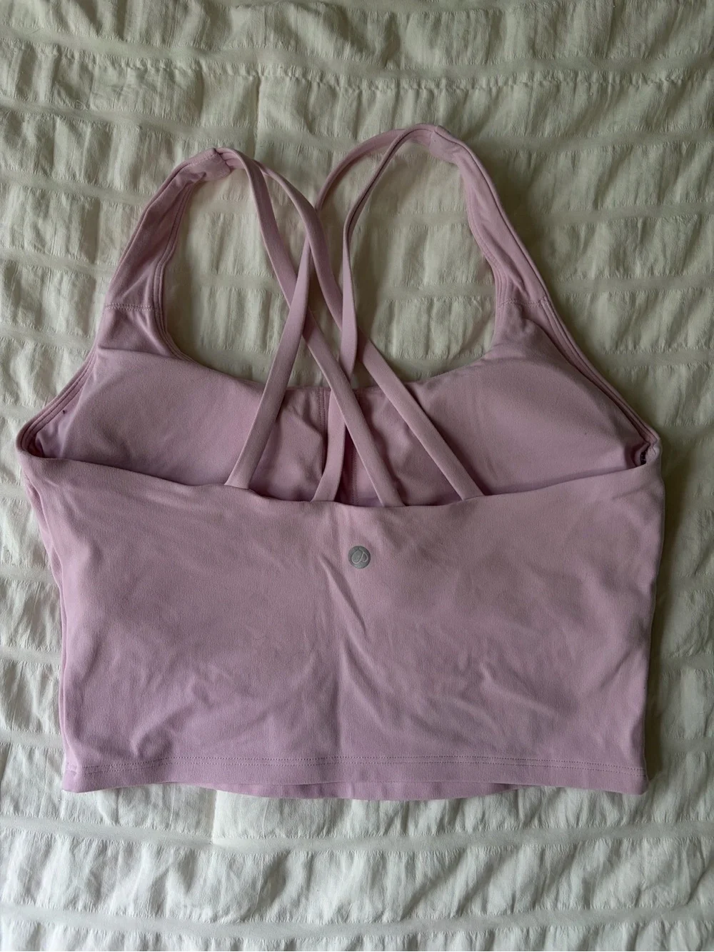 CRZ YOGA Pink Peony Scoop Neck Strappy Sports Tank